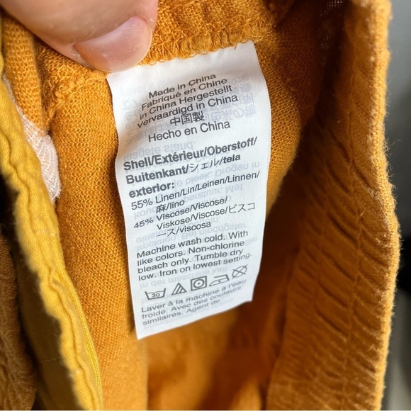 J. Crew factory linen blend shorts mustard yellow size small - Picture 5 of 5